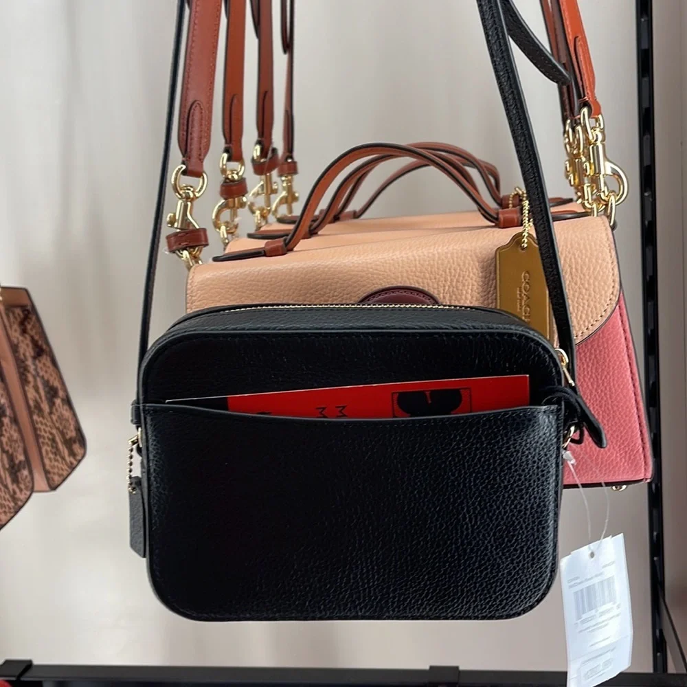 Coach Disney Mickey Mouse X Keith Haring Mini Camera Bag Gold/Chalk Black Multi